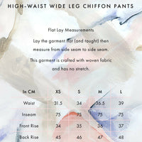 BOD Chiffon Pants - Measurements