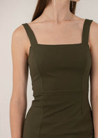 Get To Business Midi Dress In Olive Green #6stylexclusive
