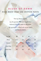 BOD Chiffon Pants - Measurements
