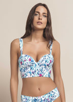 Floral Print Bustier Bikini Top
