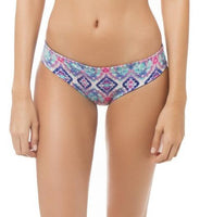 Paisley Print Bustier Bikini Top with Reversible Seamless Panty Bikini Bottom
