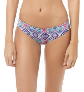 Paisley Print Bustier Bikini Top with Reversible Seamless Panty Bikini Bottom