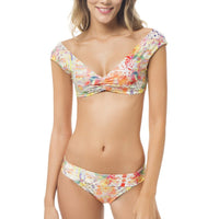 Reversible Wide Strap Bralette Bikini Top with Seamless Waistband Bikini Bottom Set