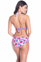 Everblooming Halter Bikini top with Seamless Waist Band Panty Bottom Set
