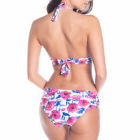 Everblooming Halter Bikini top with Seamless Waist Band Panty Bottom Set