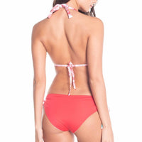Reversible Betta Print Halter Bikini Top with Tie Side Bikini Bottom Set