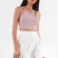 Chloe Double Strap Toga Top in Dusty Pink #6stylexclusive