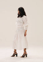NONA Oran Tiered Poplin Dress White - Nona x WSQ x TVF Perspective
