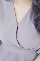 Ophelia Midi Dress in Grey
