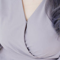 Ophelia Midi Dress in Grey