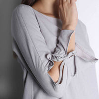 IKO LONG SLEEVED BLOUSE in SILVER CITY