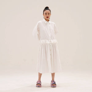 NONA Norah Poplin Dress White - Nona x WSQ x TVF Perspective