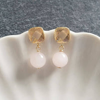 Rosy Rose Quartz earrings
