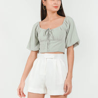 Alexis Puffy Top in Sage #6stylexclusive
