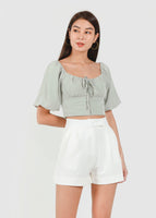 Alexis Puffy Top in Sage #6stylexclusive
