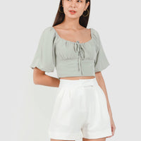 Alexis Puffy Top in Sage #6stylexclusive