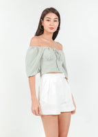 Alexis Puffy Top in Sage #6stylexclusive
