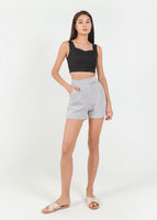 Buckle It Up Highwaisted Shorts in Lilac Grey #6stylexclusive
