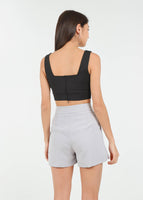 Buckle It Up Highwaisted Shorts in Lilac Grey #6stylexclusive
