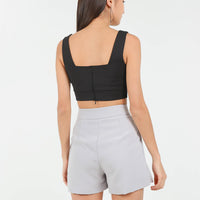 Buckle It Up Highwaisted Shorts in Lilac Grey #6stylexclusive