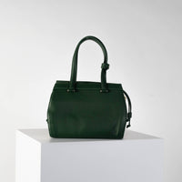 Vecto Gusset Bag in Emerald with Cream Gusset