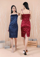 CNY Oriental Midi Slit Dress #6stylexclusive
