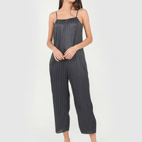 Cleo Pleated Jumpsuit in Midnight Blue #6stylexclusive