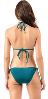 ENVY PUSH UP Peacock String Bikini Top with Classic String Bikini Bottom
