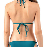 ENVY PUSH UP Peacock String Bikini Top with Classic String Bikini Bottom