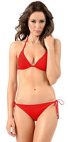 ENVY PUSH UP® Scarlet Red String Bikini Top with Classic String Bikini Bottom
