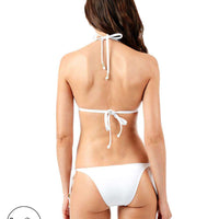 ENVY PUSH UP White String Bikini Top with Classic String Bikini Bottom