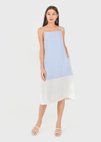 Escape Tent Dress in White x Periwinkle #6stylexclusive
