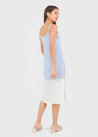 Escape Tent Dress in White x Periwinkle #6stylexclusive
