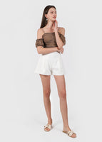 Everyday Highwaist Shorts In White V1 #6stylexclusive
