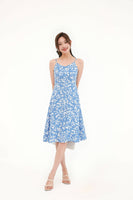 Camellia Midi Dress (Blue)
