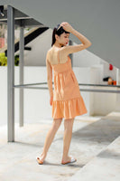 FAITH TIERED DRESS (FLAMINGO ORANGE)
