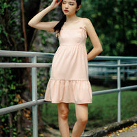 FAITH TIERED DRESS (SAND PINK)