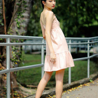 FAITH TIERED DRESS (SAND PINK)