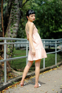 FAITH TIERED DRESS (SAND PINK)