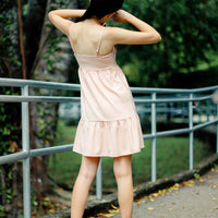 FAITH TIERED DRESS (SAND PINK)