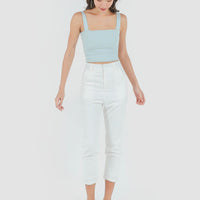 Fundamental Tapered Pants in White #6stylexclusive