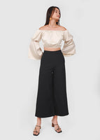 Getto Palazzo Pants In Charcoal Black #6stylexclusive
