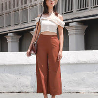 Getto Palazzo Pants In Rust Brown #6stylexclusive
