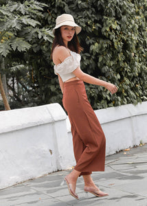 Getto Palazzo Pants In Rust Brown #6stylexclusive