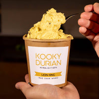 [Kooky Foods] OVER 3000+ SOLD! ALL FLESH Original Lion King 100% Pure Mao Shan Wang Durian Flesh In A Pint 300gm
