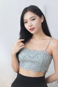 Victoria Lace Top in Mint Sage #MadeByKEI