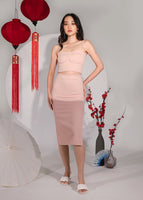 Flaunt The Body Slit Skirt in Blush pink #6stylexclusive
