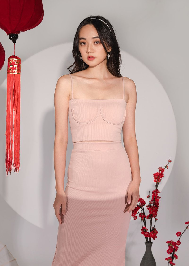 Flaunt The Body Top in Blush pink #6stylexclusive