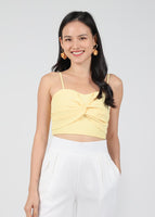 Brynn Knot Top In Sunshine Yellow #6stylexclusive
