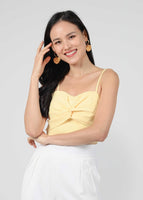 Brynn Knot Top In Sunshine Yellow #6stylexclusive

